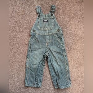 OshKosh Railroad Stripes Overalls 18 months